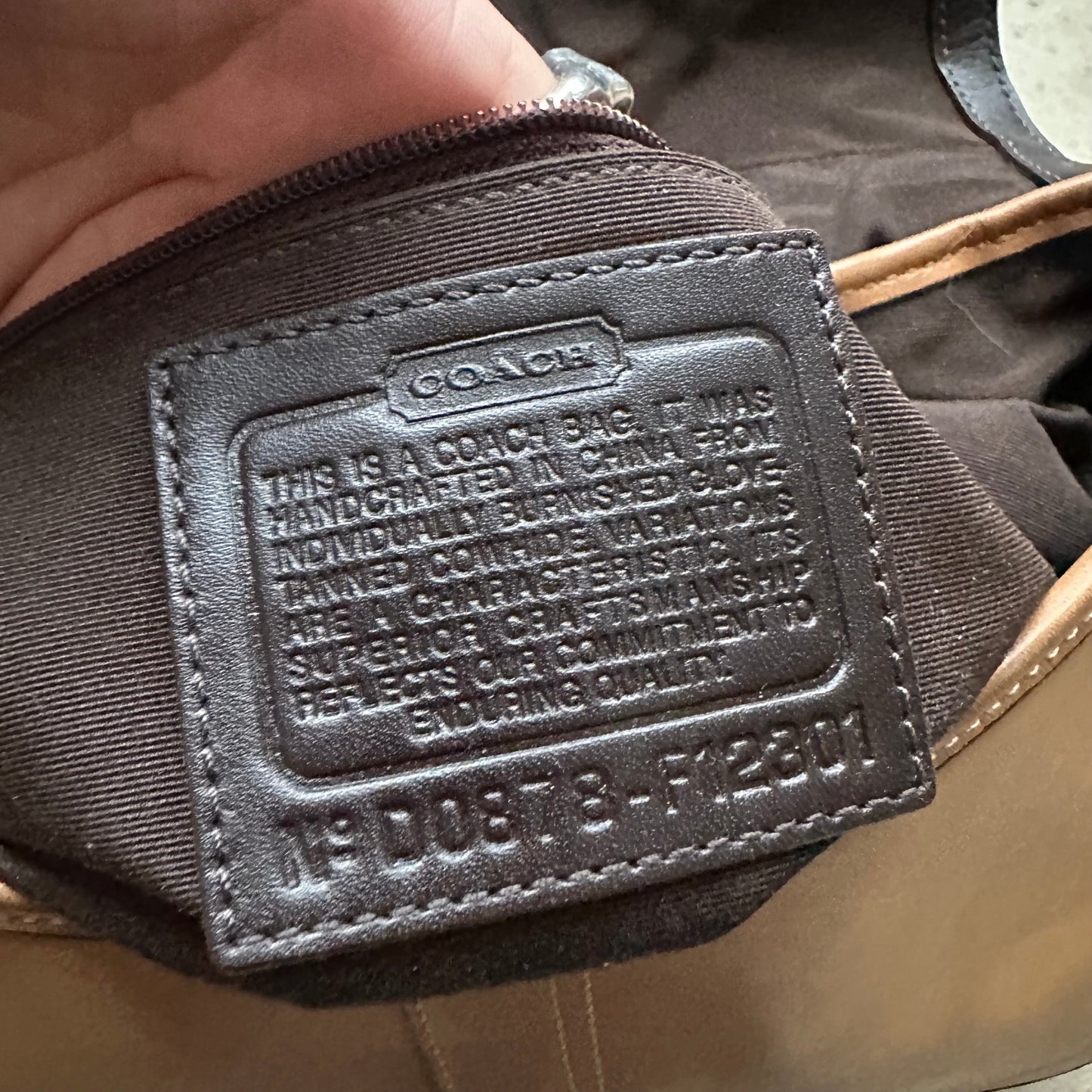 Authentic Vintage Y2K Coach Tan Leather Soho Shoulder Bag
