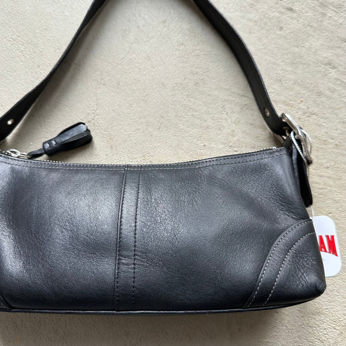 Authentic Vintage Y2K Coach Black Leather Baguette Shoulder Bag