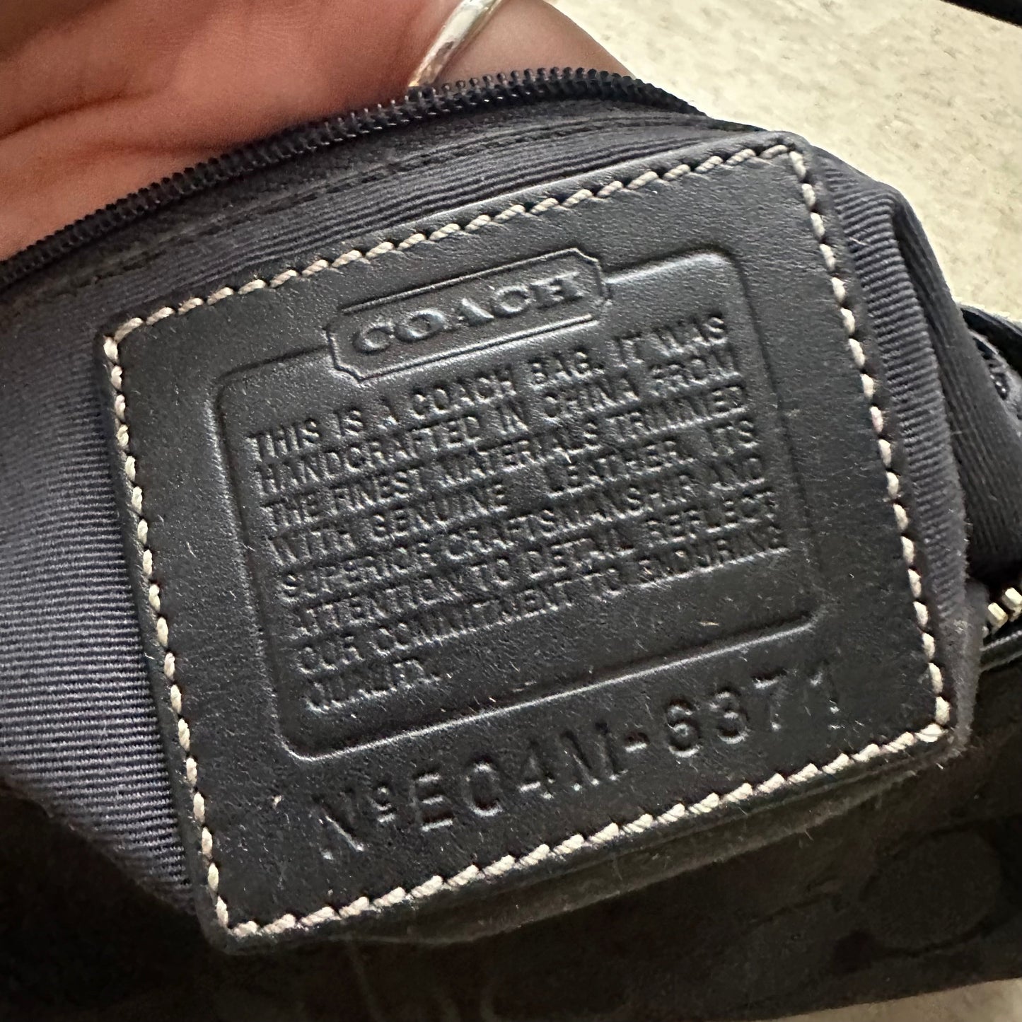Authentic Vintage Y2K Coach Black Baguette Shoulder Bag
