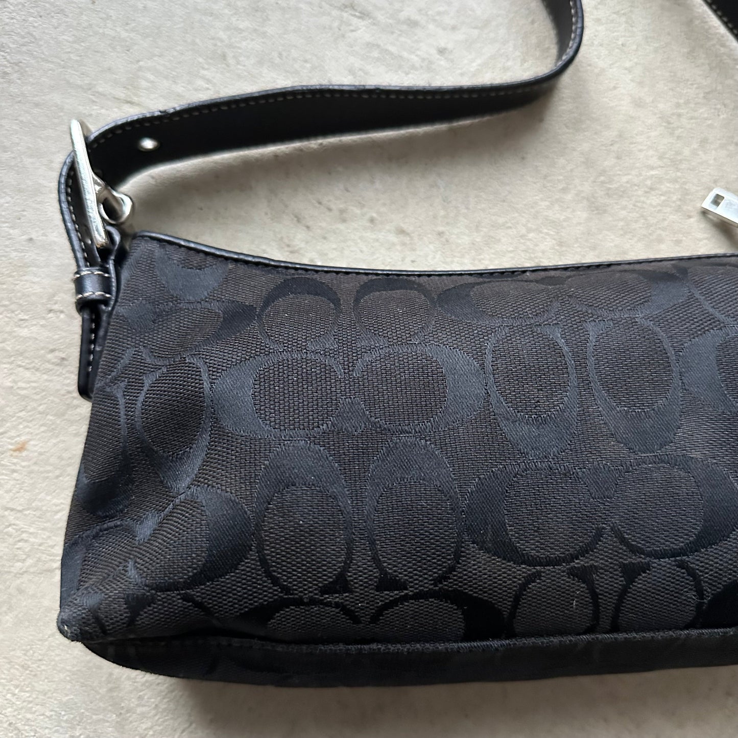 Authentic Vintage Y2K Coach Black Baguette Shoulder Bag