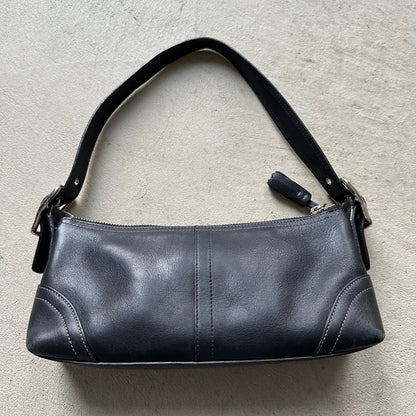 Authentic Vintage Y2K Coach Black Leather Baguette Shoulder Bag