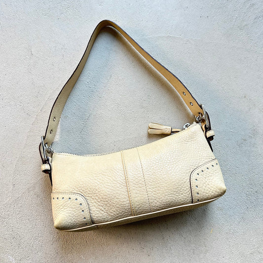 Authentic Vintage Y2K Coach Tan Leather Baguette Shoulder Bag