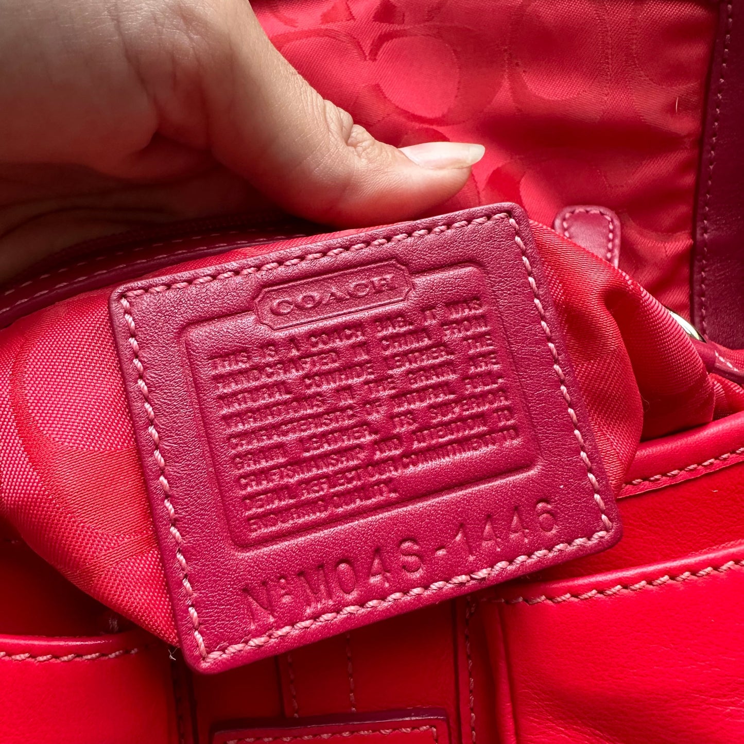 Authentic Vintage Y2K Coach Red Mini Leather Square Soho Shoulder Bag