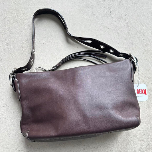 Authentic Vintage Y2K Coach Brown Leather Shoulder Bag