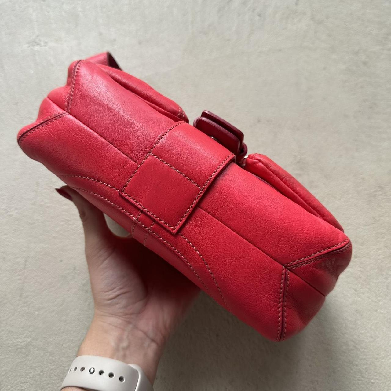 Authentic Vintage Y2K Coach Red Mini Leather Square Soho Shoulder Bag