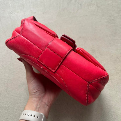 Authentic Vintage Y2K Coach Red Mini Leather Square Soho Shoulder Bag