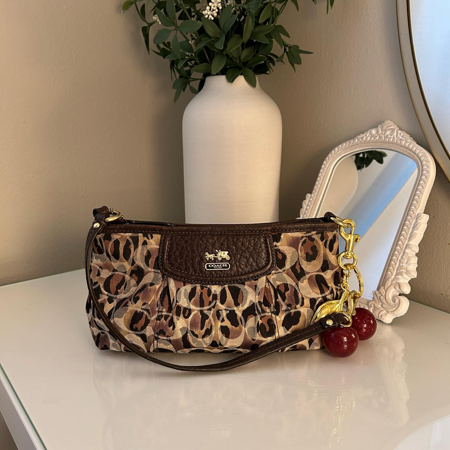 Authentic Coach Leopard Print Bag