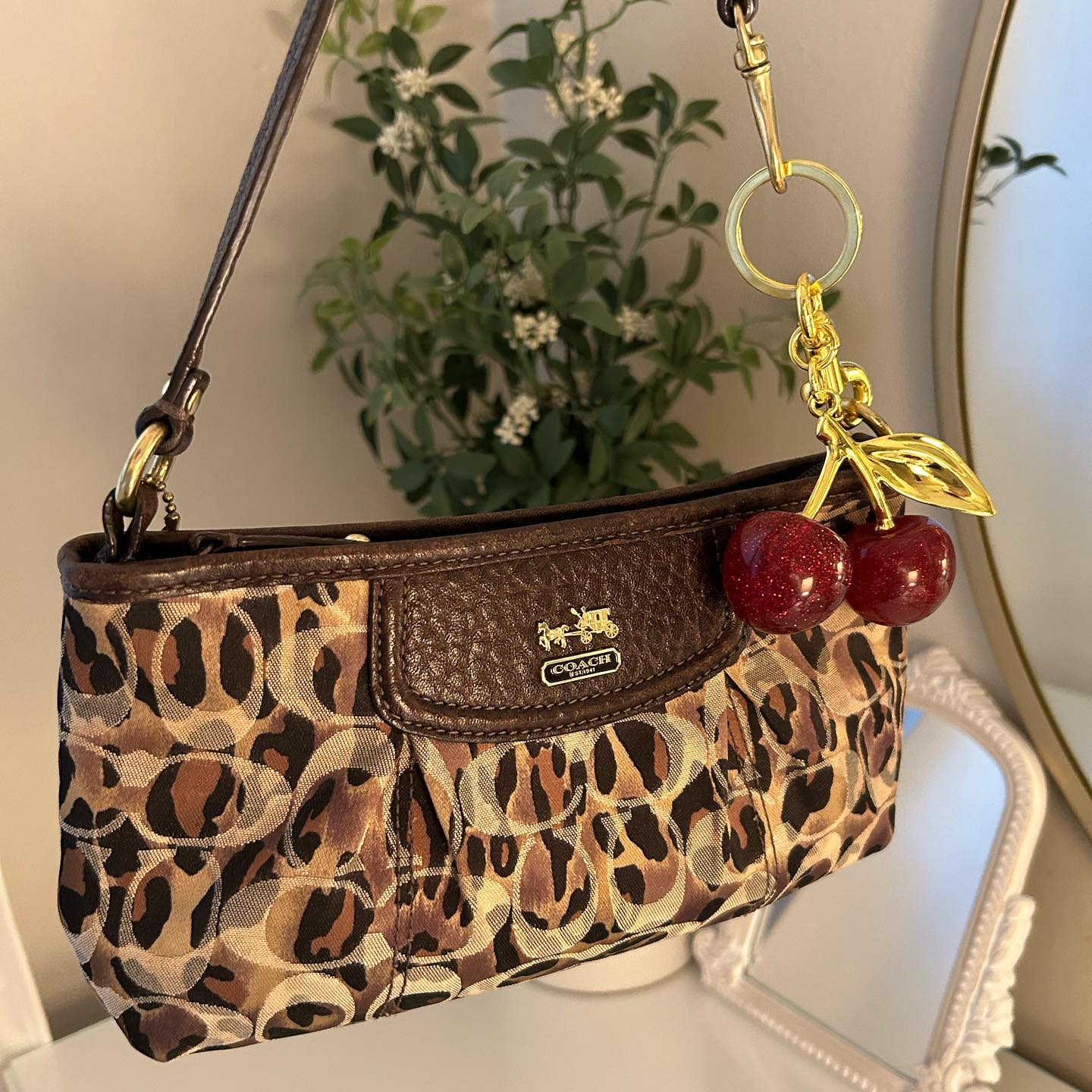 Authentic Coach Leopard Print Bag