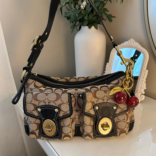 Authentic Coach Black/Tan Bag
